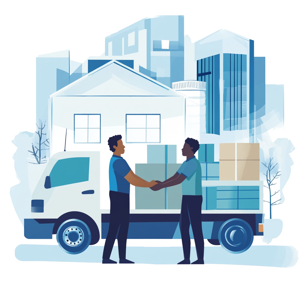 dispatch delivering a package